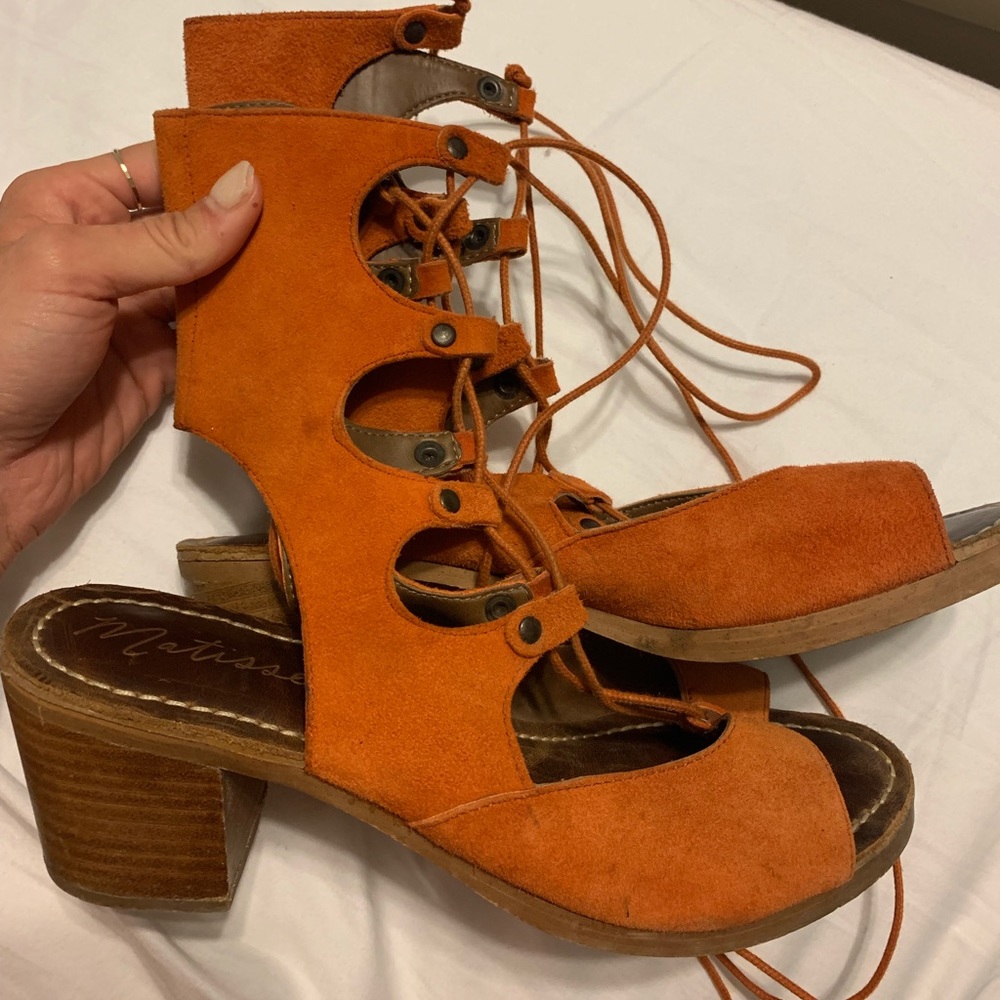 Free people x Matisse heeled sandals size 9